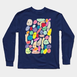 Colored Faces Long Sleeve T-Shirt